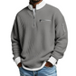 Herre, avslappet vaffle-quarterzip-genser