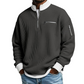Herre, avslappet vaffle-quarterzip-genser