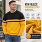 Herre, casual crewneck genser med fargeblokkering