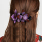 Hårspenner doble blomster rhinestones