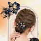 Hårspenner doble blomster rhinestones
