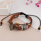[Beste Gave] Vintage Armbånd i Vevd Skinn