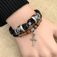 [Beste Gave] Vintage Armbånd i Vevd Skinn