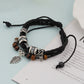 [Beste Gave] Vintage Armbånd i Vevd Skinn