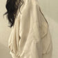 Vendbar oversize fleecejakke med hette