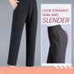 Stilige plysjbukser med rett ben for kvinner