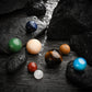 [Kreativ gave] Solsystemets åtte planeter i naturlig krystall