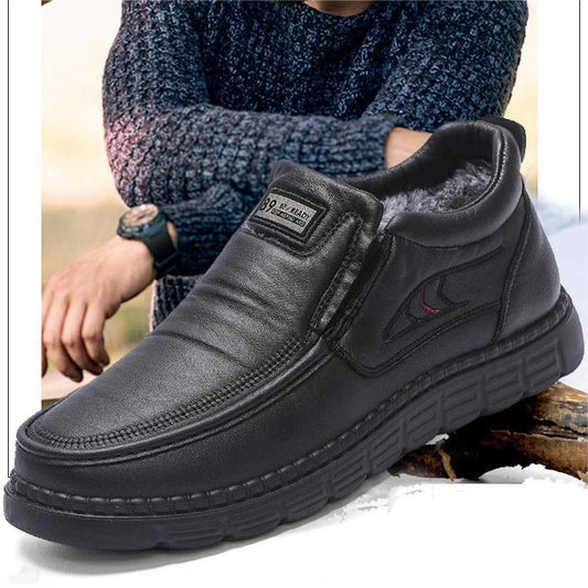 Varme, vanntette fritidssko i lær for vinteren