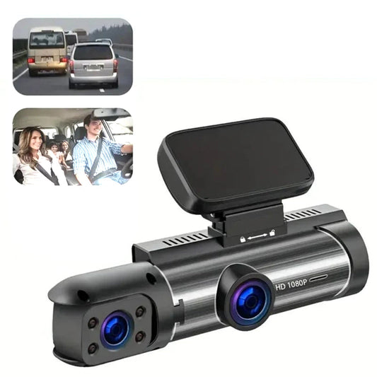 Dashcam-kamera med 170° vidvinkel og 1080p dobbeltlinse